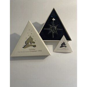NEW 1995 Swarovski Crystal 3" Annual Christmas Holiday Ornament Box Cert 194700